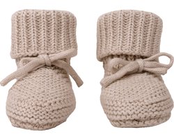 Lodger Newborn Slofjes 0-6M Creme 100% Katoen Slipper Knit