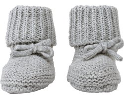 Lodger - Newborn Slofjes Grijs 0-6M katoen Slipper Knit