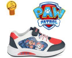 Nickelodeon - Chase & Marshall "Paw Patrol" kinderschoenen met lichtjes - maat 22 - blauw/rode sneakers met velcro/klittenband sportschoenen.