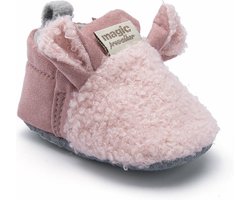 Roze warme en schattige babyslofjes van Baby-Slofje maat 12-18 maanden, 13 cm zool