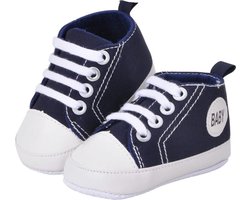 Schoenen voor baby's - Klassieke Sport Sneakers - Anti-Slip - 7 tot 12 maanden - Donkerblauw