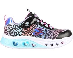 Skechers Flutter Heart Lights - Loves Meisjes Sneakers - Zwart/Multicolour - Maat 27