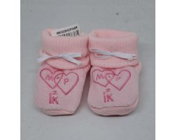 slofjes - mama + papa = ik - roze - kraamcadeau - happy-baby - babyslofjes