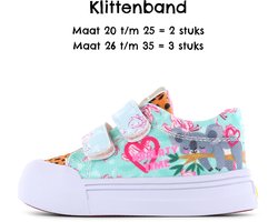 Sneakers | Meisjes | Green Pink | Canvas | Go Banana's | Maat 26