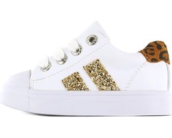 Sneakers | Meisjes | white gold | Leer | Shoesme | Maat 25