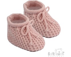 Soft Touch Babyslofjes New Born 0-3 Maanden Meisjes Dusty Pink S401-DP