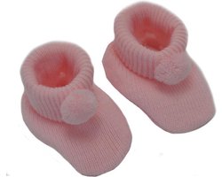 Soft Touch Babyslofjes Pompom 0-3 Maanden Meisjes Roze