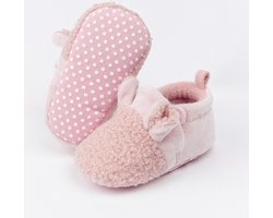 Steppies Babyslofjes Antislip Fleece - Warme slofjes voor je baby - Roze - Maat 18-19 (6-12 maanden, 12 cm)