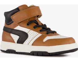 TwoDay hoge leren jongens sneakers cognac - Maat 25