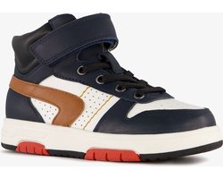 TwoDay hoge leren jongens sneakers donkerblauw - Maat 27