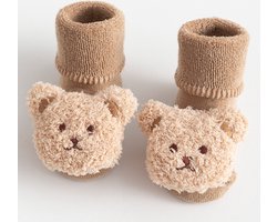 2 paar herfst- en wintersokken voor baby's en peuters - Antislip wintersokken voor baby's - Dikke zachte vloersokken - Warme katoenen sokken voor peuters - Leuke cartoonpatroon kindersokken - Mid-tube peutersokken - Maat M (1-3 jaar)