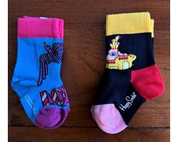 2 pack Happy socks, baby 0 -12 mnd / Beatles Yellow submarine