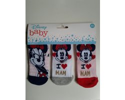 3 paar Baby - Sokjes - maat 0/6 Maanden - Minnie Mouse - Disney