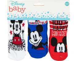 3 paar Baby - Sokjes - maat 6/12 Maanden - Mickey Mouse - Disney