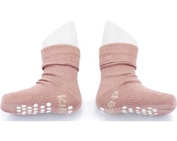 Anti-slip sokken - KipKep Blijf-Sokken antislip - Maat 12-18 maanden, dreumes - Mauve - 1 paar - zakken niet af - stay-on-socks