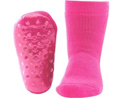 anti-slip sokken Stoppi uni fuchsia - maat 31/34