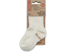 Antislip sokjes KipKep: peuter Blijf-Sokken bio-katoen - Maat 12-18 maanden antislip - OffWhite - 1 paar - zakken niet af - Stay-on-Socks