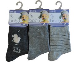 Baby / kinder sokjes duck - 21/23 - unisex - 90% katoen - naadloos - 12 PAAR - chaussettes socks