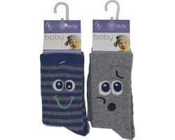 Baby / kinder sokjes fun met ABS - 21/23 - jongetje - 90% katoen - naadloos - 12 PAAR - chaussettes socks