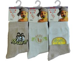 Baby / kinder sokjes palm - 24/27 - unisex - 90% katoen - naadloos - 12 PAAR - chaussettes socks