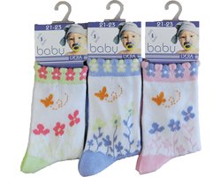 Baby / kinder sokjes pet - 24/27 - meisjes - 90% katoen - naadloos - 12 PAAR - chaussettes socks