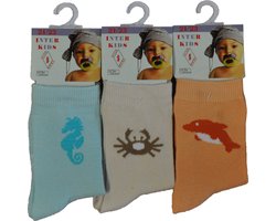 Baby / kinder sokjes sea - 21/23 - unisex - 90% katoen - naadloos - 12 PAAR - chaussettes socks