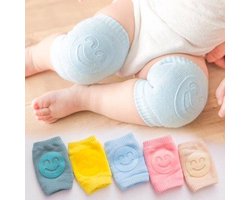 Baby Kniebeschermers - Kruipen - Smiley - Turquoise - Baby kniepads - Unisex - 6 maanden tot 2 jaar - Peuter - Dreumes - Love gifts