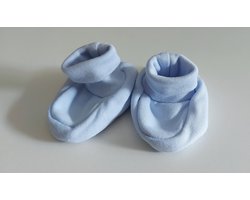 Baby slofjes blauw met tekst Welkom Sint en Piet, Sinterklaas sokken, Sokken, Sinterklaas, Welkom Sint en Piet