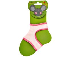 Baby sok houders roze - sokhouder - sock aan - 0 tot 6 maanden