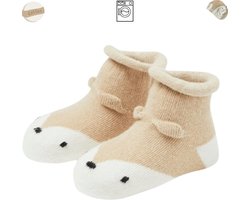 Babysokken - Beertje - Katoen - Antislip - 0-12 maanden - Babysokjes - Baby Slofjes - Kraamcadeau - Baby Cadeau