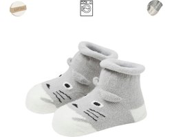 Babysokken - Poesje - Katoen - Antislip - 0-12 maanden - Babysokjes - Baby Slofjes - Kraamcadeau - Baby Cadeau