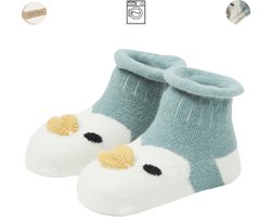 Babysokken - Vogeltje -Katoen -  Antislip - 0-12 maanden - Babysokjes - Baby Slofjes - Kraamcadeau - Baby Cadeau