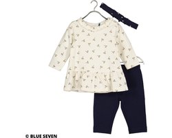 Blue Seven 3-delige newborn set - bloemenprint shirt, legging en haarband