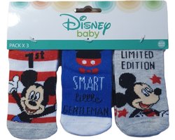 Disney -3 pack baby sokjes Disney - Mickey Mouse - maat 6-12 maanden - Disney Baby