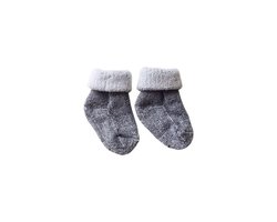 Eureka merino wollen babysokjes S1 - unisex - grijs - 0/4 maanden