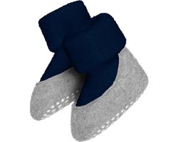 FALKE Baby Cosyshoe antislip noppen merinowol huissokken pantoffels meisjes jongens blauw - Maat 17-18