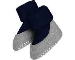 FALKE Baby Cosyshoe antislip noppen merinowol huissokken pantoffels meisjes jongens blauw - Maat 19-20