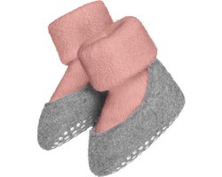 FALKE Baby Cosyshoe antislip noppen merinowol huissokken pantoffels meisjes jongens roze - Maat 17-18