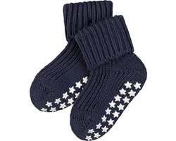 FALKE Cotton Catspads antislip noppen katoen huissokken babysokjes meisjes jongens blauw - Maat 62-68