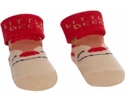 Festive Socks Sokjes Kerst "Little Deer" Rendier Unisex 0-6 Maanden In Organza Gift Bag / Geschenkverpakking B988