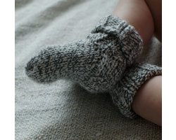 Geiten Wollen Babysokjes Maat M 13 cm