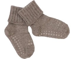 GoBabyGo - Alpaca Wollen Baby Sokken - 1-2 Jaar - Walnut