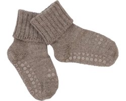 GoBabyGo - Alpaca Wollen Baby Sokken - 6-12 maanden - Walnut