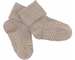 GoBabyGo - Bamboe Antislip Sokjes - Sokken - Sand  12-24 maanden