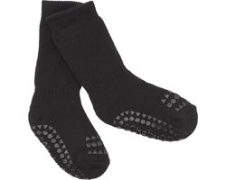 GoBabyGo - Katoenen Antislip Sokjes - Sokken - Black 12-24 maanden