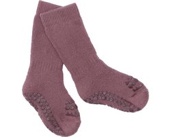 GoBabyGo - Katoenen Antislip Sokjes - Sokken - Misty Plum 12-24 maanden