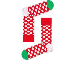 Happy Socks Big Dot Snowman Sock - rood - Unisex - Maat: 36 - 40