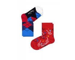 Happy Socks Kids 2-Pack Guitar - Rood - 4-6 jaar