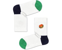 Happy Socks Kids Burger Embroidery Socks, 7-9 jaar, Maat 33/35