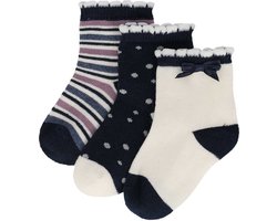 iN ControL 3pack babysocks girls -navy - 19/22